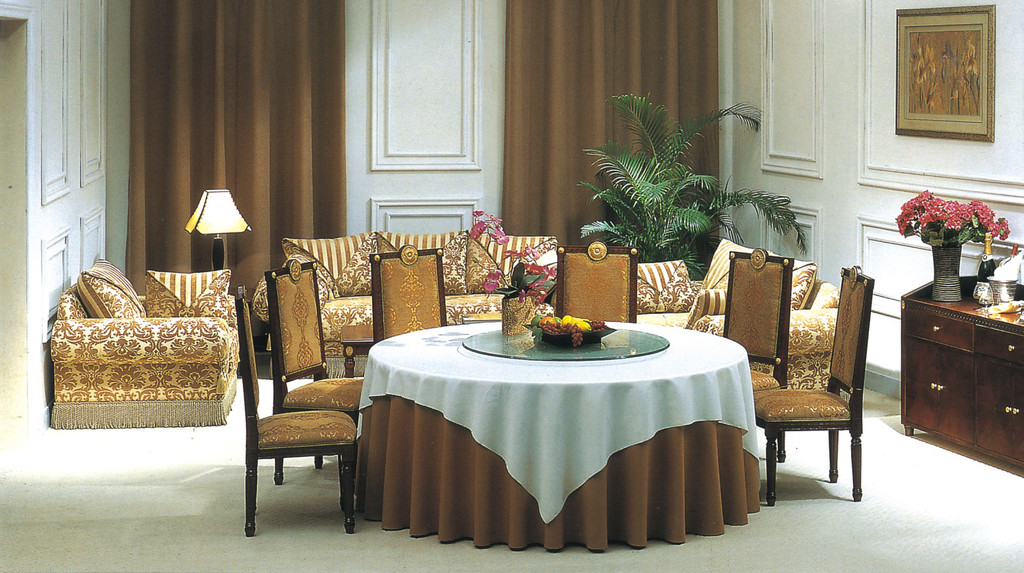 酒店餐桌椅款式批发介绍中式欧式田园风餐桌椅